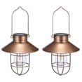 thumbnail image 1 of Yeacher 2PCS Solar Powered Energy H-anging Lamp Outdoor Lantern with B-ulb Industrial Style Design IP44, 1 of 8