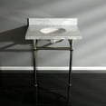 thumbnail image 5 of Kingston Brass Kvpb30mb Templeton 30" Oval Marble Wall Mounted Bathroom Console - Chrome, 5 of 6