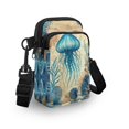 thumbnail image 3 of HELLHERO Travel Crossbody Purse Jellyfish Pattern Stylish Polyester with Zipper Closed Adults 4.33"x1.97"x7.09" Outdoor Travel, 3 of 7