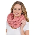 thumbnail image 3 of BASICO Women Infinity Scarf Chunky Knitted Neck Warmer | Winter Crocket Knit Dust Pink Scarf for Women, 3 of 4