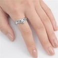 thumbnail image 4 of Filigree Infinity Pointed V Shape Chevron Ring Sterling Silver Band 925 Jewelry Female Male Size 5, 4 of 4