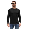 thumbnail image 3 of COOFANDY Men's Long-Sleeve Henley Shirt, Casual Button Down Cotton T-Shirt, Basic Crew Neck Top for Daily Wear, 3 of 8