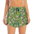 thumbnail image 4 of Lsque Vintage Sugar Skull Printed Women's Running Shorts with Liner Pockets,Elastic Quick Dry Workout Athletic Gym Yoga Shorts,Womens High Waist Shorts-Medium, 4 of 9