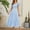 Light Blue summer dresses, variant on SEMPAI Up to 60% Off Summer Dresses Dresses Short Sleeve V-Neck Solid Mid-Length Sundresses Active for Christmas Women's Plus Dresses