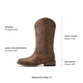 thumbnail image 2 of DREAM PAIRS Women's Cowboy Boots Mid Calf Western Cowgirl Boots Wide Square Toe Pull-On Embroidered Boots with Block Heel, 2 of 8