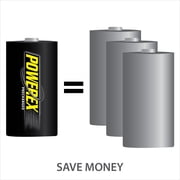 Maha Powerex Precharged 1.2V 10000mAh Low Self-Discharge Rechargeable D NiMH Battery, 2-Pack