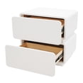 thumbnail image 5 of White Bedroom Nightstand Modern Bedside Table End Table with 2 Drawers, 5 of 10
