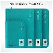 Vault X 12 Pocket Trading Card Zip Binder, 480 Cards, Premium Exo-Tec Album Material, 20 Side-Loading Pages, Folder, Sports, TCG (Teal)