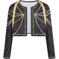 thumbnail image 2 of Guvpev G'irl's Halloween Costume, Pop Idol Singer Stage Performance Outfit Jacket Tank Top Shorts Set for Cosplay Dress Up Events & Parties, 2 of 6