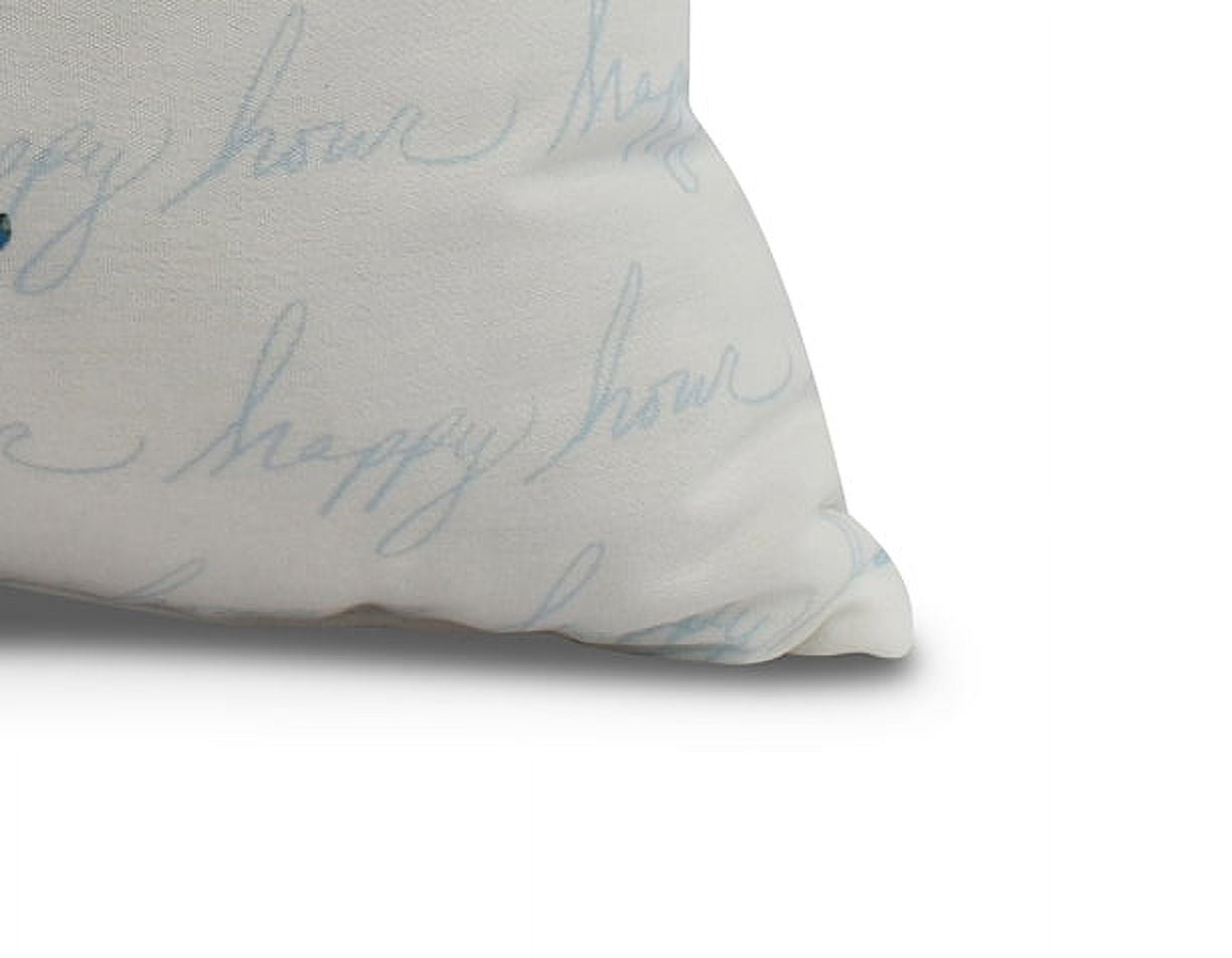 Simply Daisy, 18 x 18 inch, Margarita Text Fade Happy Hour Geometric Print Pillow, Pale Blue