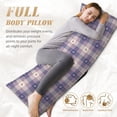 thumbnail image 5 of Bingfone Body Pillow Cover Long Pillow Case With Zipper Decorative Bedding Pillowcase 20"X54" Soft Cushion Pillow Case For Bedroom-Heart Check Plaid, 5 of 8