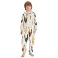 thumbnail image 2 of Soft Big Kids Onesie Pajamas Cozy Loose-Fit Jumpsuits for kids with Pockets for Christmas Lounge & Play Chickens Pattern, 2 of 8