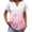 Pink, variant on BOMYJESK Women's Tops Short Sleeve V Neck Tee Shirts Business Casual Floral Print Basic Blouses 2026 Summer Fashion Going Out Loose Fit Outfits Blue L
