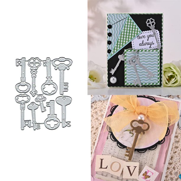 DuuFounG Set de 9 troqueles metálicos de llaves vintage