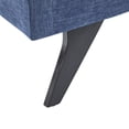 thumbnail image 5 of Christopher Knight Home Upholstered Chaise Lounge with Rolled Pillow, Sloped Backrest Accent Sofa Chair, Navy Blue, 5 of 9