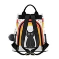 thumbnail image 2 of FORMRS Women's Travel Backpack Purse Anti-Theft Hidden Pockets Casual Shoulder Bag, Black Cat Rainbow, 2 of 7