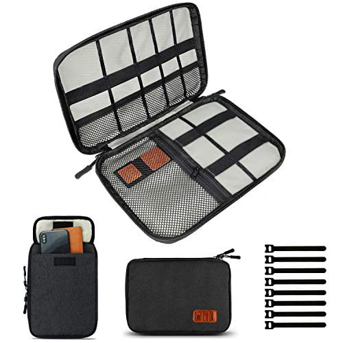 WiWU 3Layer USB Cable Electronic Storage Bag Travel Case Handbag Organizer Pouch 
