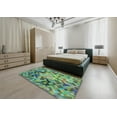 thumbnail image 5 of Ahgly Company Machine Washable Indoor Rectangle Transitional Deep-Sea Green Area Rugs, 8' x 12', 5 of 7