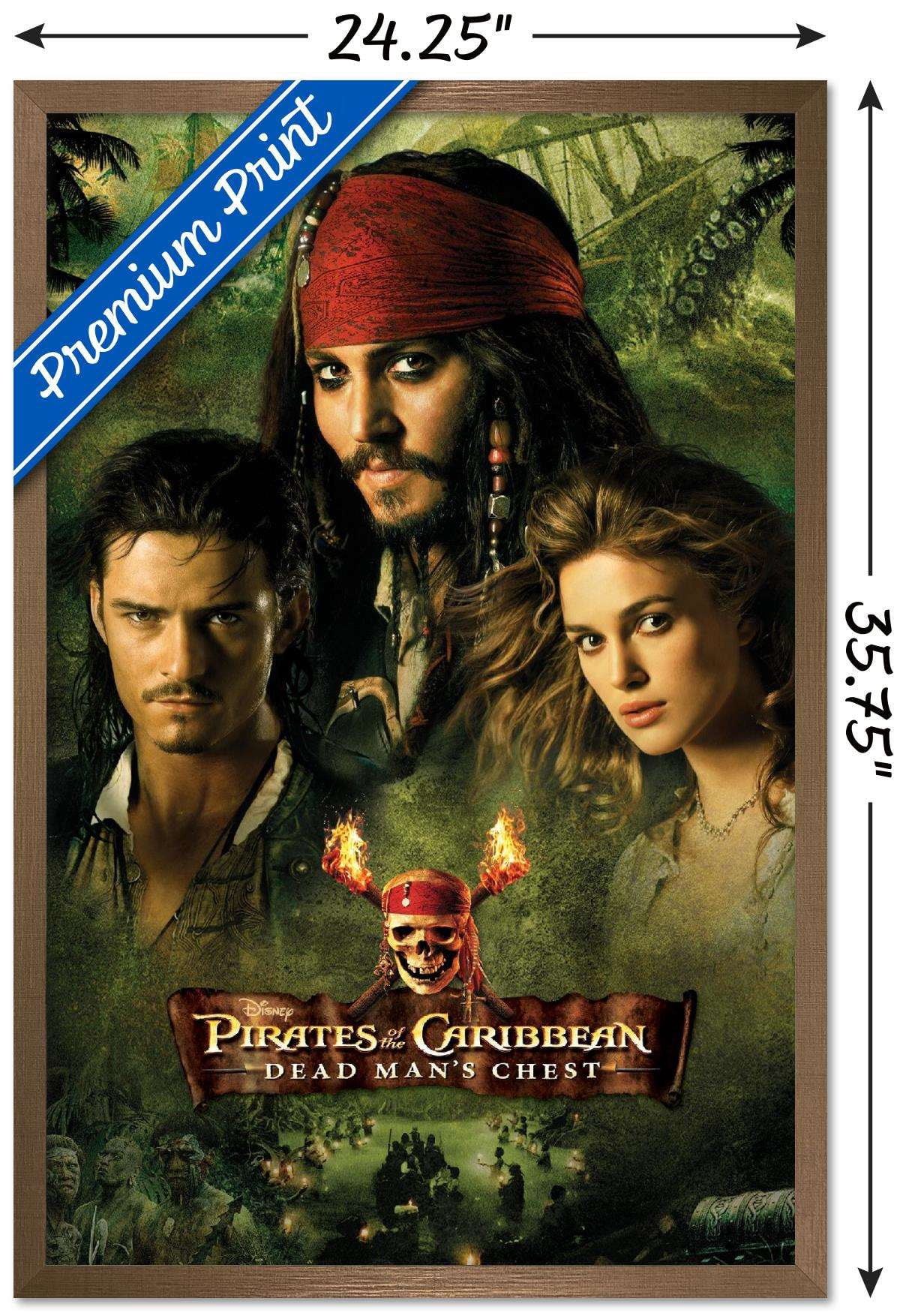 Disney Pirates of the Caribbean: Dead Man's Chest - Group Wall Poster, 22.375" x 34", Framed