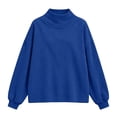 thumbnail image 4 of Antinious Women Long Sleeve Turtleneck Solid Loose Stylish Corduroy Pullover Sweater, 4 of 5