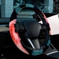 thumbnail image 6 of Flamingo Car Wheel Cover, 14.5 Inch Printing PVC Leather Steering Wheel Cover Auto Accessories, 6 of 6