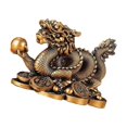 thumbnail image 4 of facefd Trésors Collection de Statue de Dragon Exquis pour le Bureau à Domicile Bronze, 4 of 9
