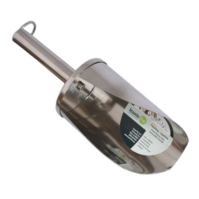 Stainless Steel Pet Food Scoop with Removable Handle