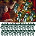 thumbnail image 1 of Medias de Navidad grandes con letras - Decoración navideña con colgante de árbol a rayas, fibra de poliéster 50x27cm, 1 of 5