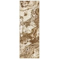 thumbnail image 4 of Modern Abstract Marble Print Runner Rug 2' x 6'– Soft, Washable, Non-Slip & Non-Shedding(Khaki), 4 of 8