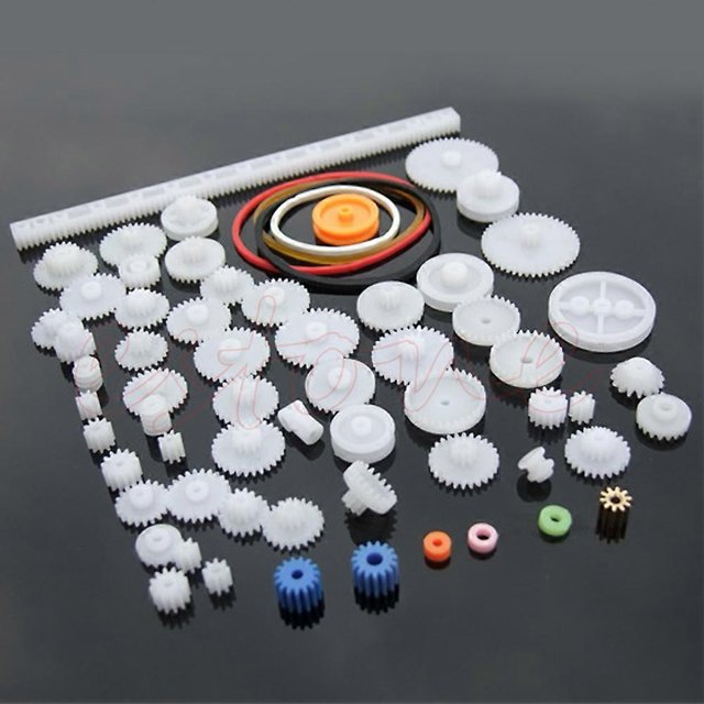 New 60pcs Type Plastic Shaft Single Double Reduction Crown Worm Gears DIY Robot