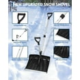 thumbnail image 5 of Lumiparty 18" Snow Shovel D-Ring Assist Handle, Large Capacity Shovel with Aluminum Shovelution Blade for Breaking Ice, Snow Removal from Car, Vehicle, Driveway, Sidewalk, Black, 5 of 9
