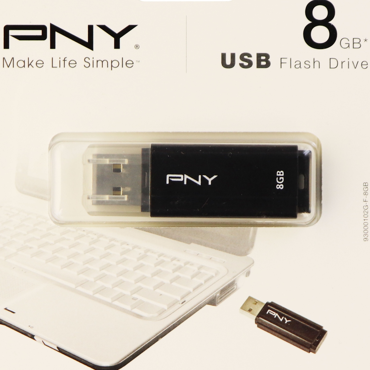PNY 8GB Classic Attach Flash Drive (PFD8GBCLCAPGE)