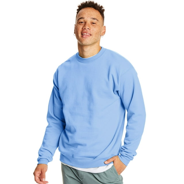 Hanes Chandail en Molleton EcoSmart pour Hommes, Lot de 2, L, Bleu Pâle