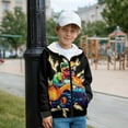 thumbnail image 5 of Chaqlin Lightning Car Dinosaur Fuzzy Hoodie for Kids and Boys - boy Fuzzy Sweatshirt Comfy Casual Loose Jacket for Travel and Sports, 5 of 7