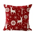 Clearance! EQWLJWE Christmas Pillow Covers 18x18 Inches Red Merry