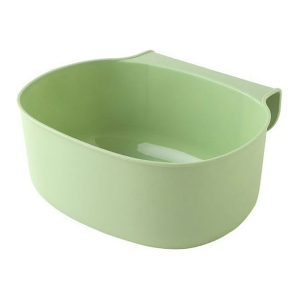 Wosthever Cubo de basura de escritorio colgante de plástico, soporte de cocina montado en la pared, armario de suspensión, cesta, contenedor de Almacenamiento y organización del hogar Verde