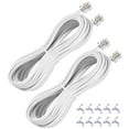 thumbnail image 1 of Cable de extensión telefónica YIENFBEV de 25 pies, paquete de 2, blanco, 1 of 7