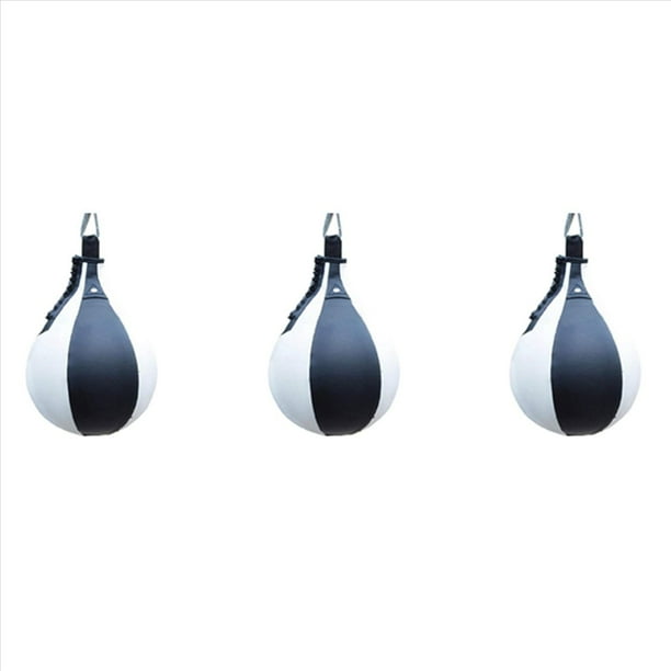 3X Bola de Velocidad de Boxeo Bolsa de Velocidad de PU En Forma de Pera de Boxeo Bola Giratoria Pelota de Entrenamiento de Fitness FíSico