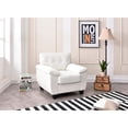 thumbnail image 5 of Passion Furniture Gallant White Upholstered Accent Chair, 5 of 5