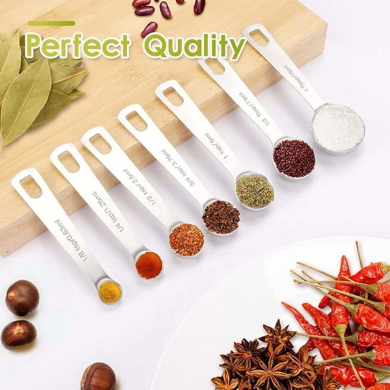 Measuring Spoons Set Small Tablespoon Teaspoons With Removable Clasp  Durable
