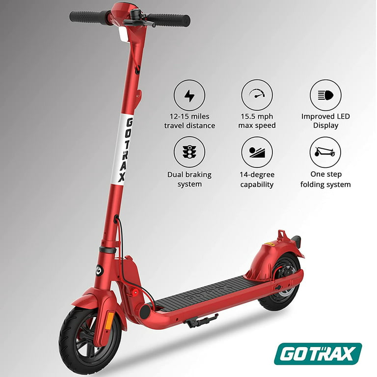 Gotrax Apex Adult Electric Scooter, 8.5" Tires 15 Mile 15.5Mph Foldable Escooter for Adult, Red - Walmart.com