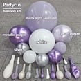 thumbnail image 3 of Pastel Purple White Balloon Arch Double Stuffed, Light Lavender Pearl Balloon Garland Kit with Metallic Lilac Silver Color for Bridal Shower Wedding Birthday Graduation Mothers Day Party Decoration, 3 of 8