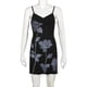 thumbnail image 5 of Vestido mini con estampado de rosas para mujer, sexy, con tirantes finos, espalda descubierta, ajustado, sin mangas, para discoteca, 5 of 6