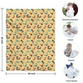 thumbnail image 4 of Yellow Cartoon Dinosaurs Pattern Blanket,Comfortable Soft Flannel Throw Blanket,All Season,Warm Lightweight Blankets for Sofa Bed Couch Living Room Chair,30"x40", 4 of 4