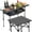 37"x21", variant on Folding Camping Table, Imountek Portable Carbon Steel Roll-Up Camping Table Adjustable Height