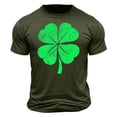 thumbnail image 2 of Goodtrade8 St Patricks Day Mens Clothes Green Irish Casual Crew Neck Graphic Tee Leisure Short Sleeve Men's T-Shirt, 2 of 5