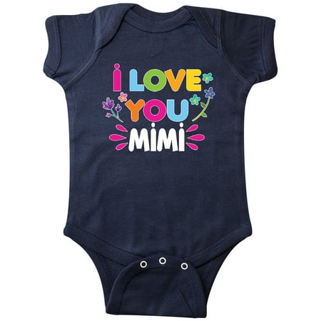 

Inktastic I Love You Mimi with Flowers Gift Baby Girl Bodysuit