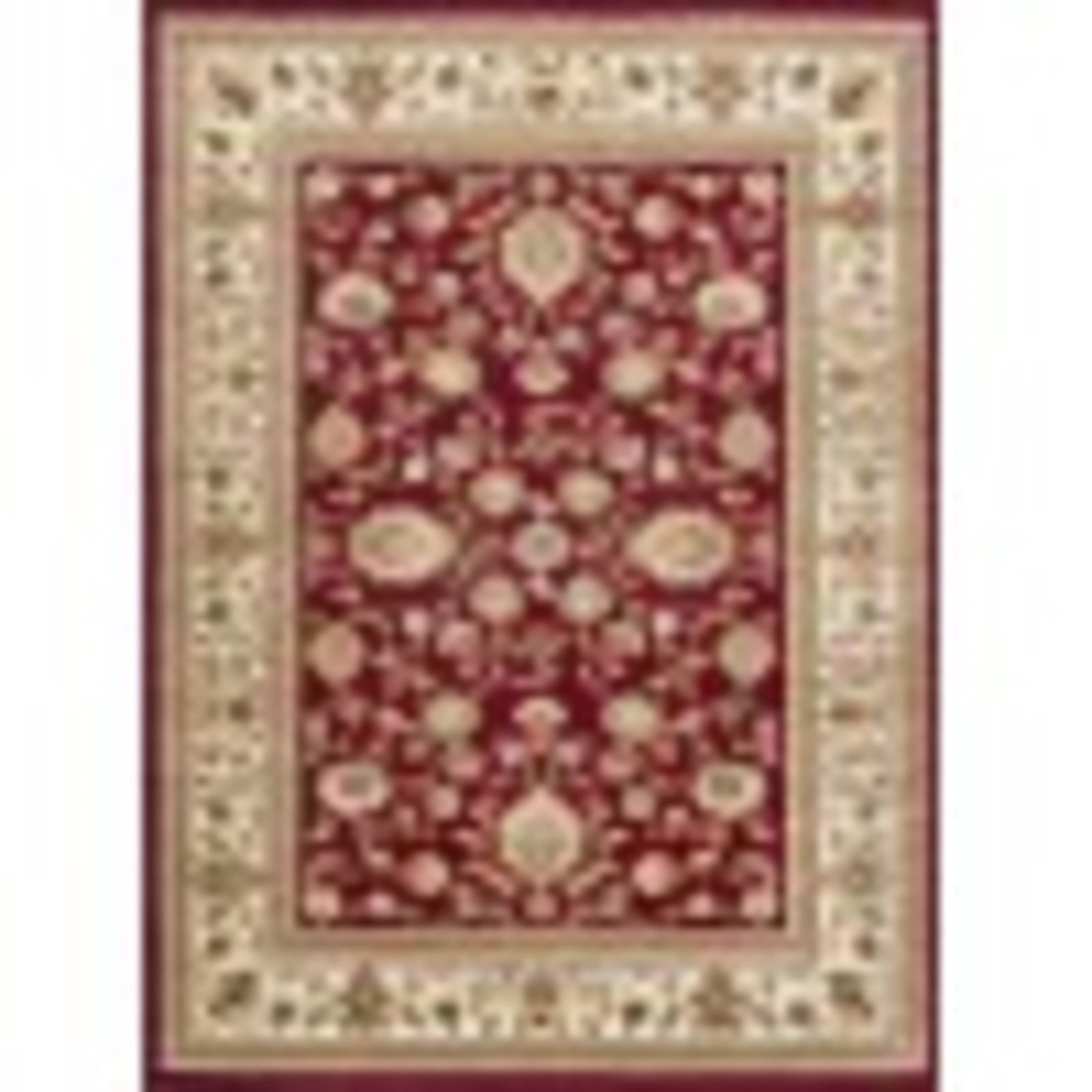 Sensation Transitional 9' x 12' Red and Beige Polypropylene Indoor Area Rug