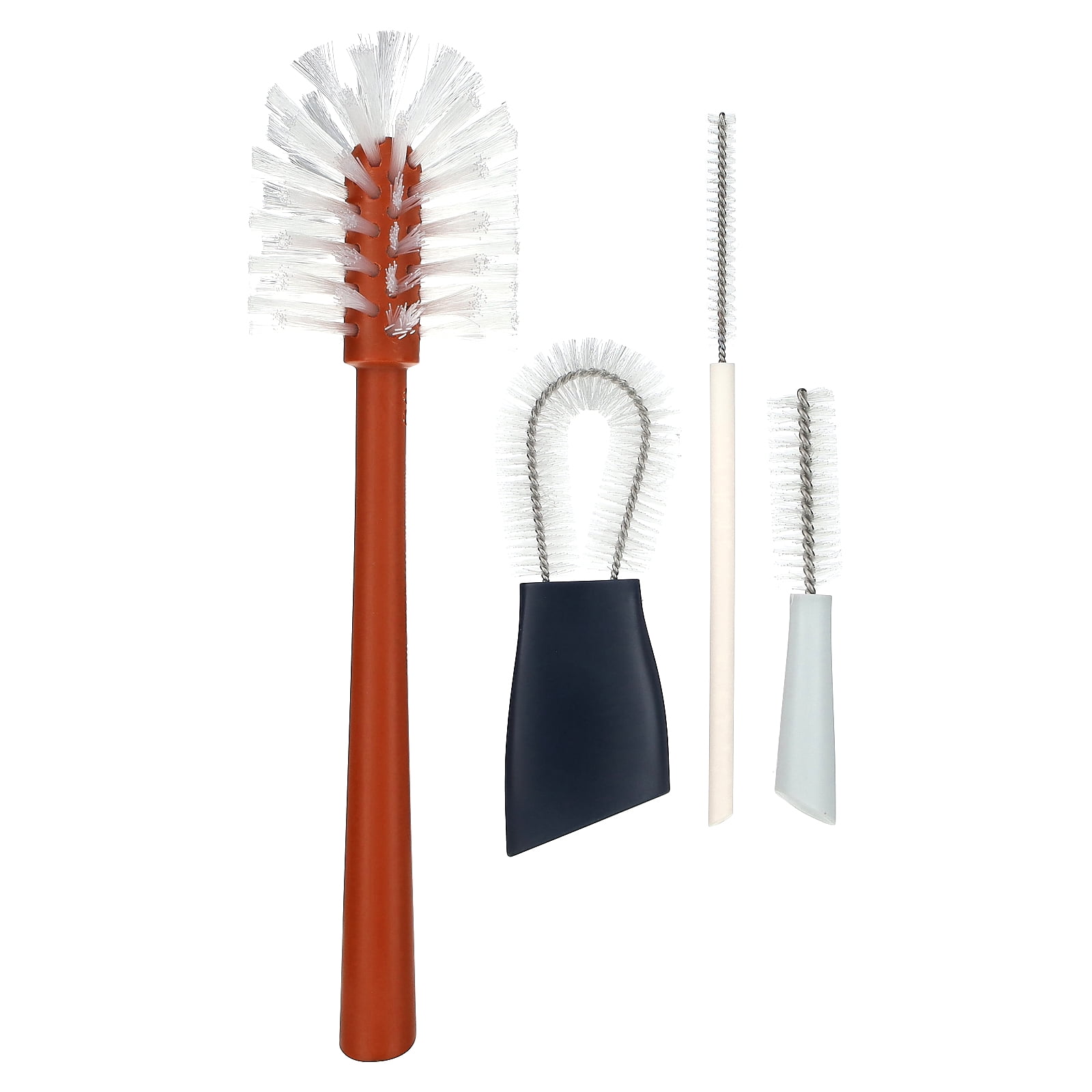 Bottle Brush with Nipple Cleaner and Stand - Grey