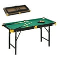 thumbnail image 1 of Soozier 55" Folding Pool Table Set with Adjustable Height, Green, 1 of 10